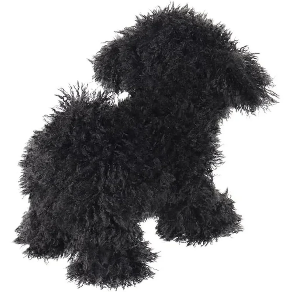 Stuffed Black Poodle Dog Plush Animal Toy Soft Cuddly Apricot Lamb 83 Inches - Picture 6 of 6